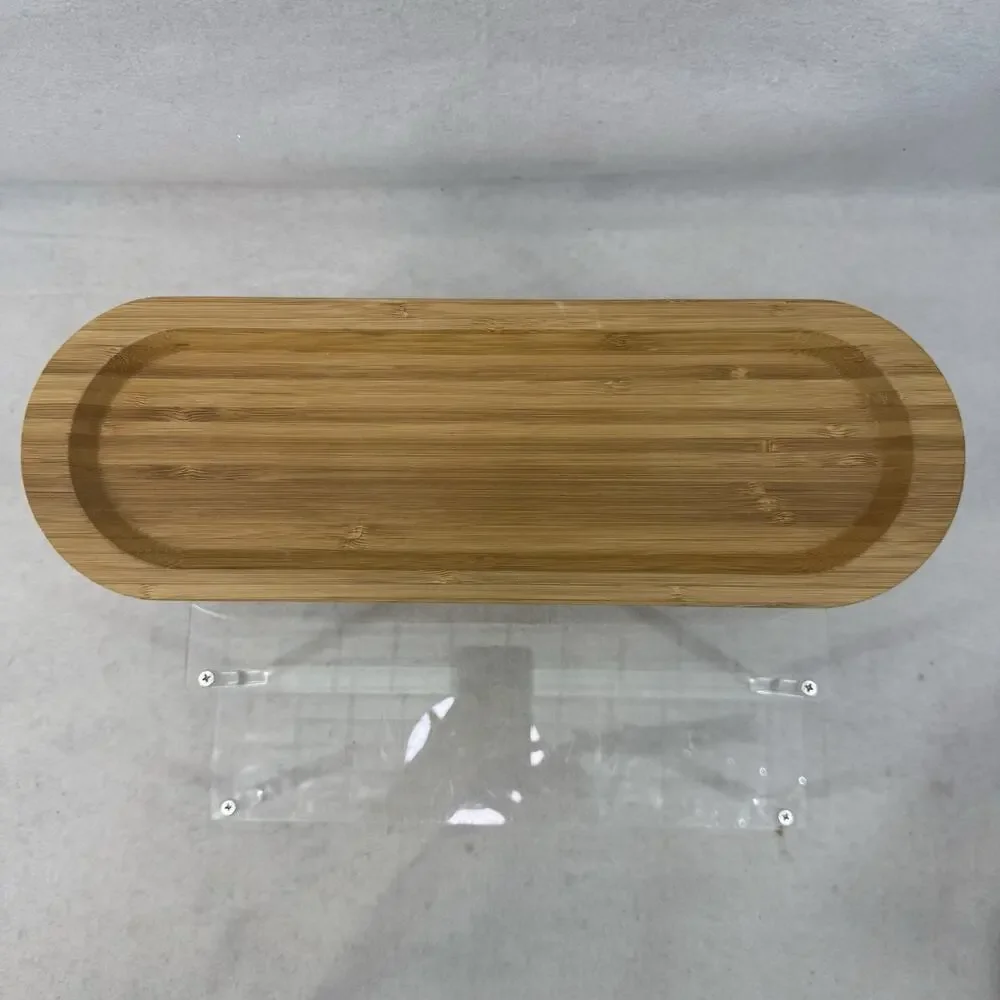EUC PAMPERED CHEF 15” Cracker Tray & (2) 6” Serving Bowls Bamboo Wooden